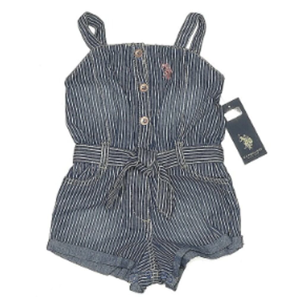 NWT U.S. Polo Assn. Denim Romper 24mos
